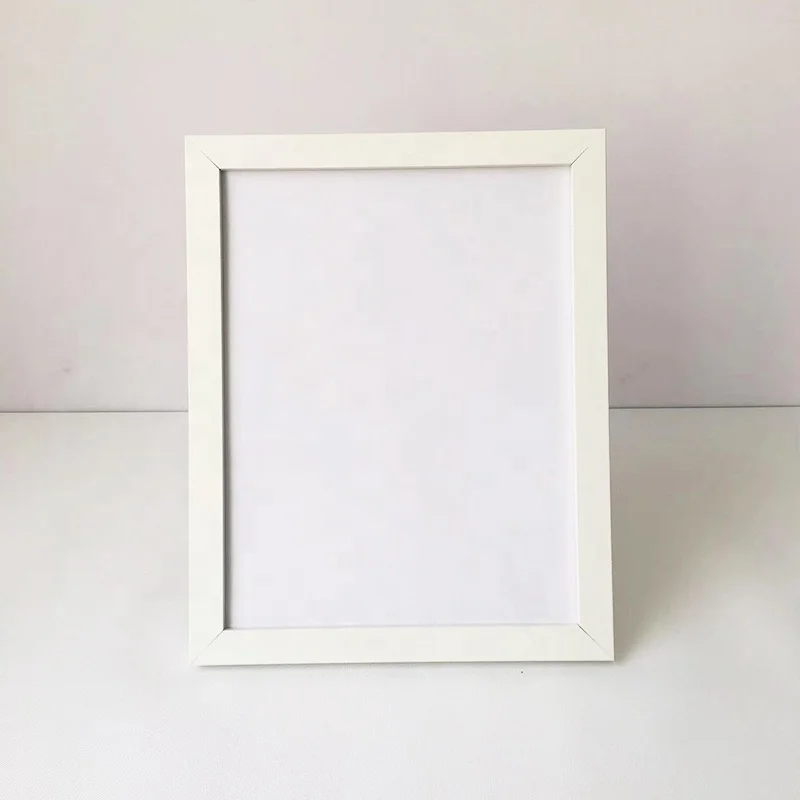 Home goods decoration high quality 10x12 inch mdf wooden wall hanging white photo frame