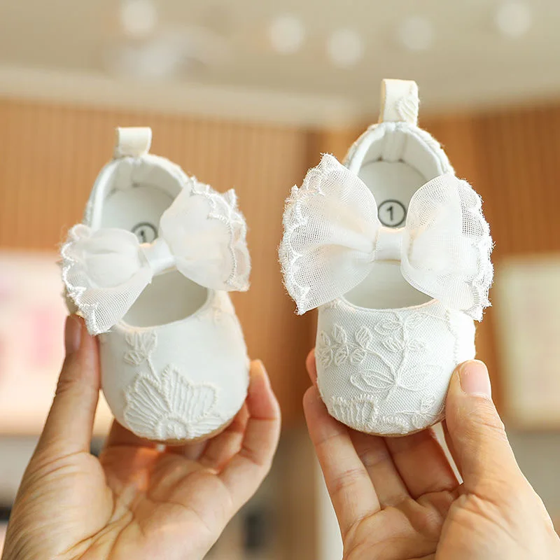 New Infant baby Shoes Toddler Princess rubber sole baby Girls Birthday Wedding  prewalker shoes So Lovely Cute