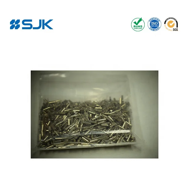 SJK Quartz Cylinder Crystal 2*6mm or 3*8mm or 3*10mm Dip 2 Pin Crystal Resonator