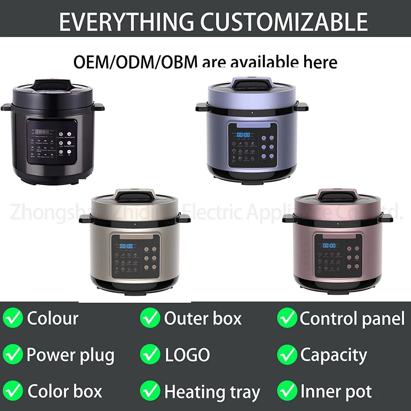Factory Price 5L 6L electric Steamer 11 Preset Menu Digital Slow Smart pressure cooker Rice cookers electric