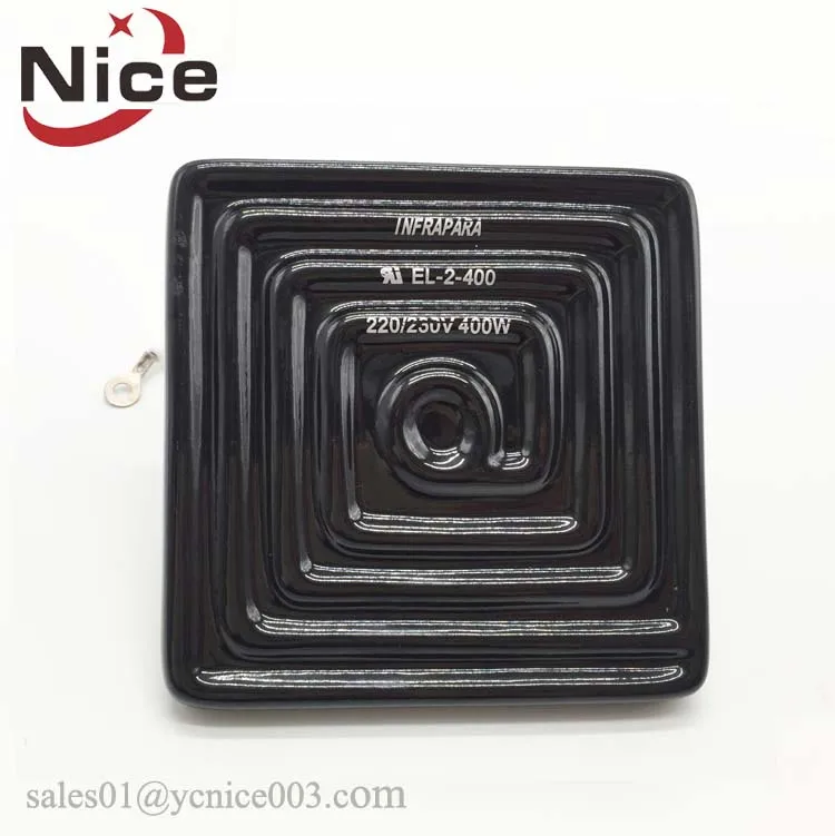 Ceramic Infrared Plate/Panel Heater For Plastic IR Heating Element