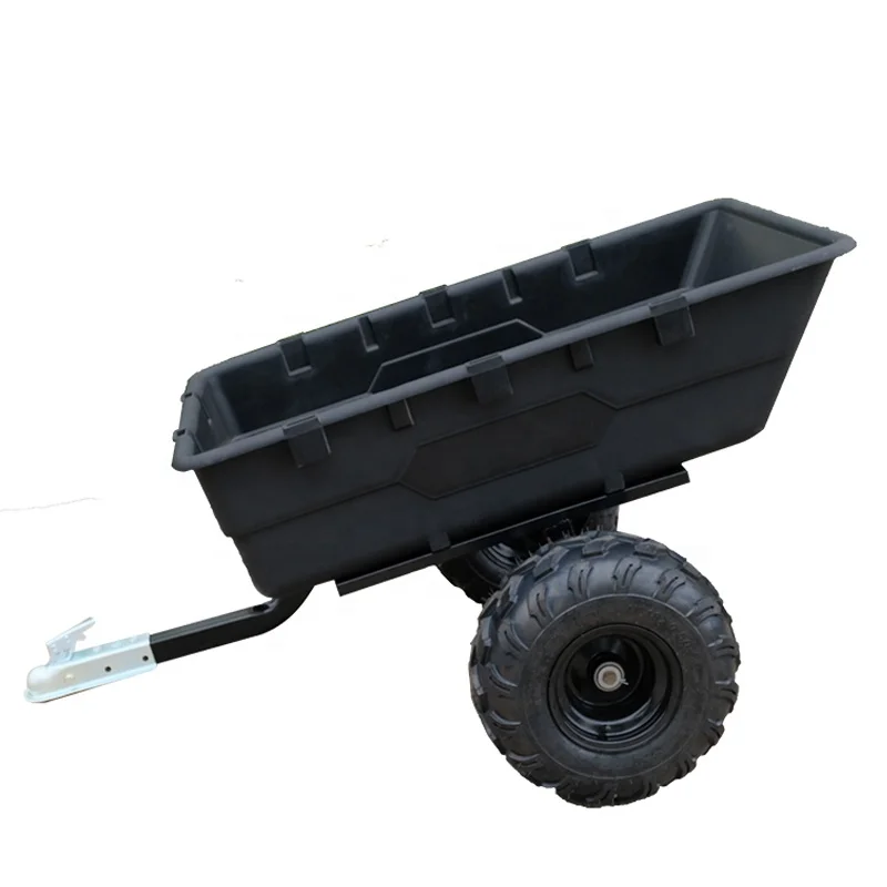Heavy Duty Outdoor Garden Car Truck Tow-Behind Tractor Dump ATV Camping Trailer With 2 Wheels