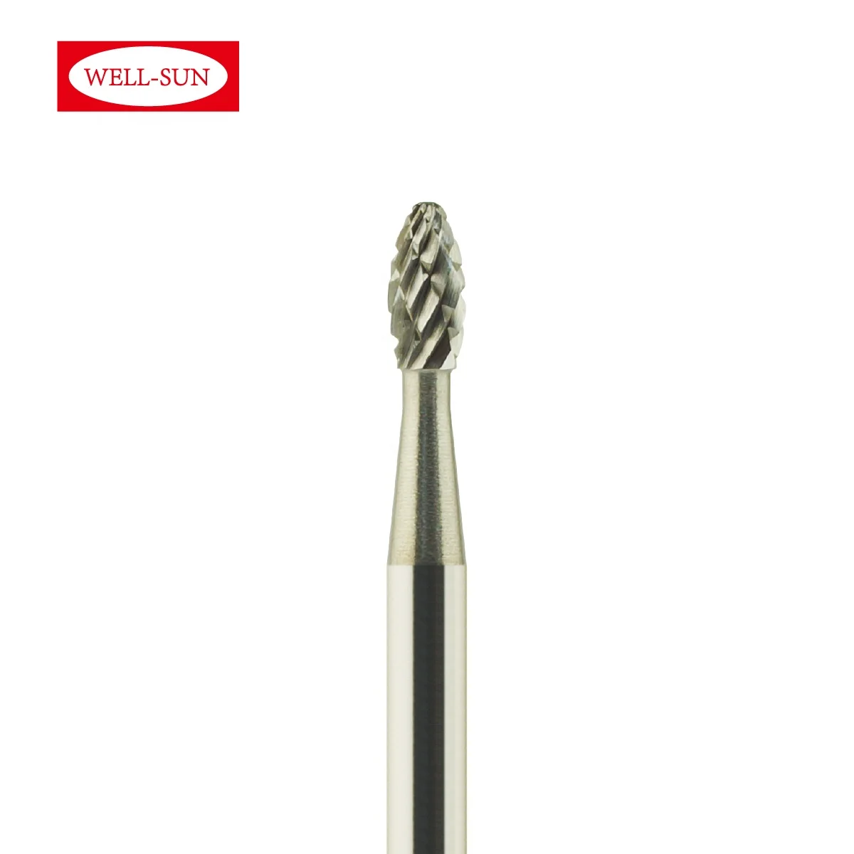 H-03-300196 Factory Flame Shape Tungsten Rotary Carbide Burr 3mm shank Removing Metal Working Bur