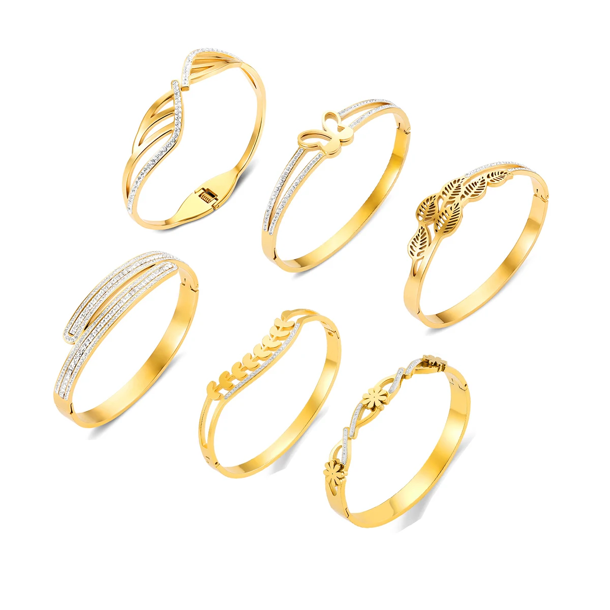 Pulseras Y Brazaletes Waterproof Ladies Bangles Jewelry Women Custom Stainless Steel Bracelet