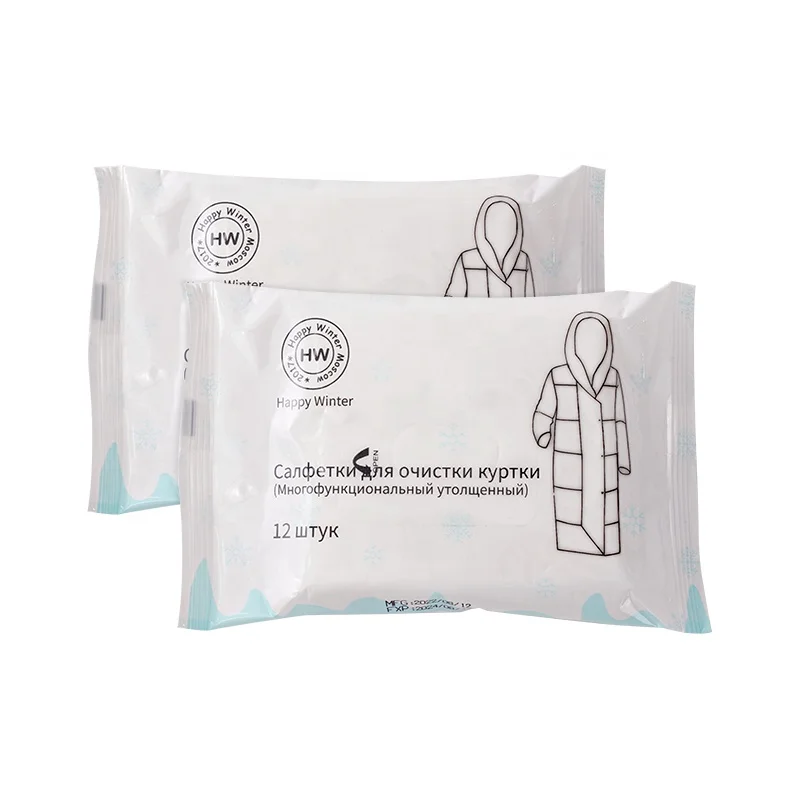 Hot Sale Factory Nonwoven Fabric Soft Down Jacket Wipes Cleansing Custom Refreshing Wet Wipes