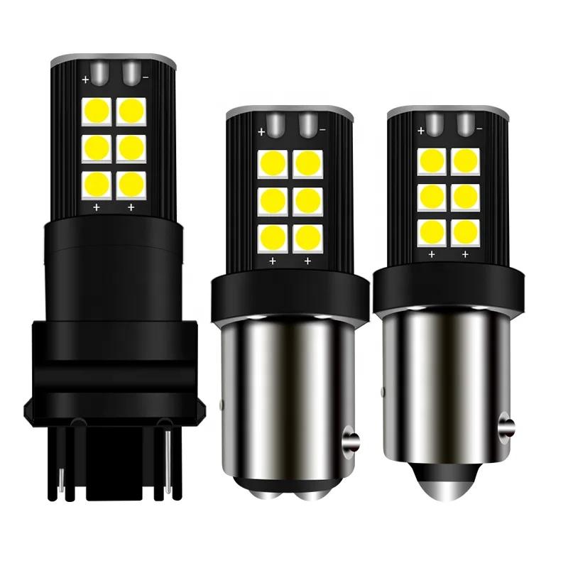 Car Accessories Light 1156 BA15S 1157 BAY15D Socket Car Led Turn Signal Lights 30 SMD 3030 Chip Brake Lamp Auto Reversing Bulbs