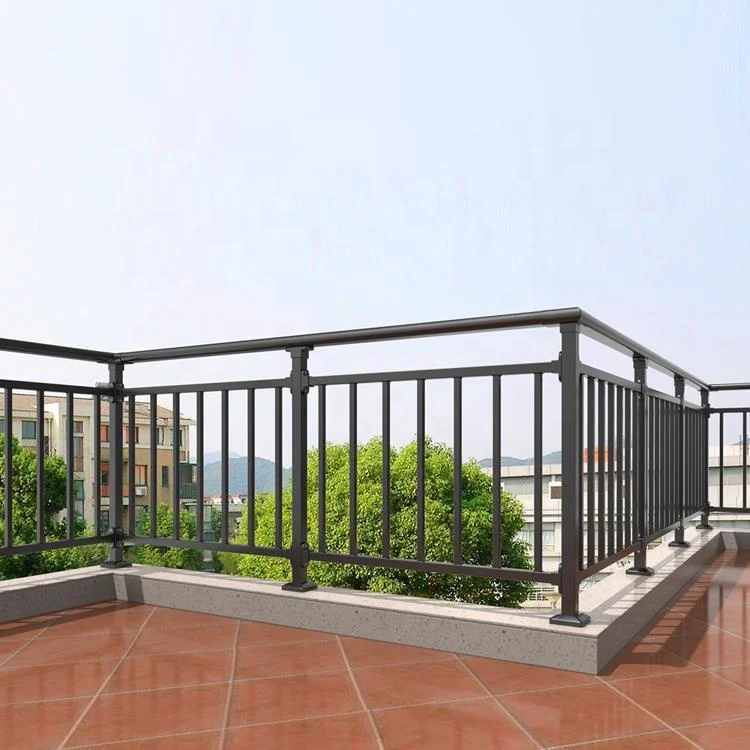 Premium Quality Customized 6063 Aluminium Alloy Deck Railing/Handrail Powder Coating Aluminium Balustrade for Balcony and Stairs