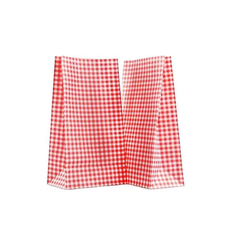 private label square bottom plain white craft paper christmas gift bag without handle