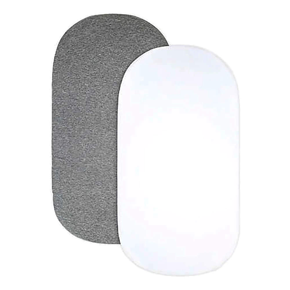 Soft Bassinet Sheets Set Breathable Cozy Jersey Knit 100% Cotton Baby Cradle Sheets