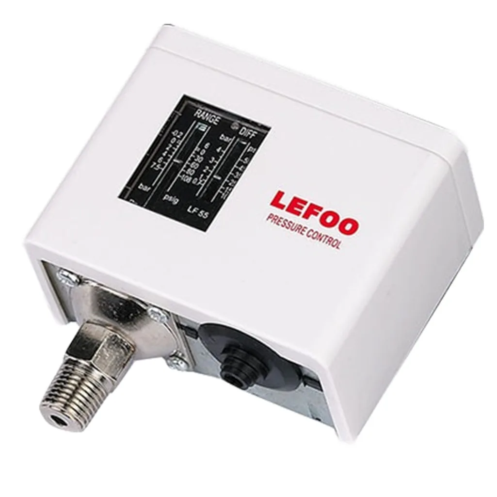 LEFOO LF55 Pressure Switch for Refrigeration System, available in air or water fluid