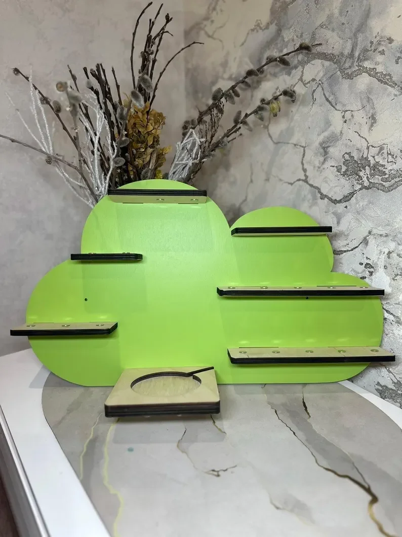 Customized cloud tonie shelf tonie box shelf wooden storage shelf for Wall-mounted Storage tonie toy rack