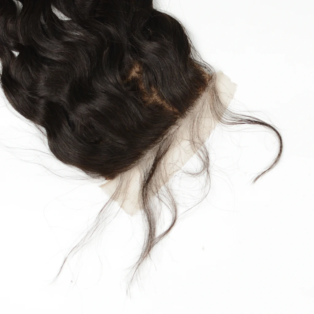 Fast shipping deep wave lace closure 4x4 top silk base closure