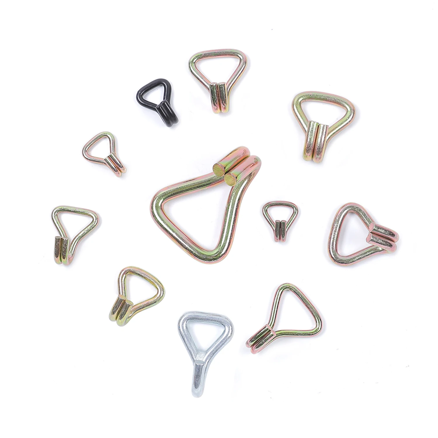 New Type in 2023 1Inch Factory Direct Supply 25MM 800KG Zinc Plated Ratchet Tie Down Strap Double J Hook for cargo control