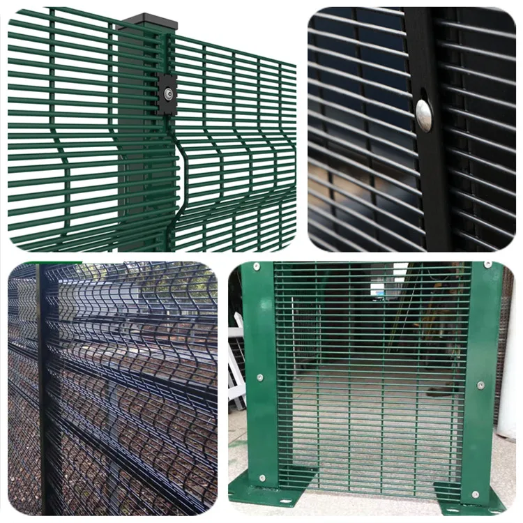 Anti climb flat mesh panel PVC coated galvanized metal welded mesh 358 anti climb security fence panels for airport fence