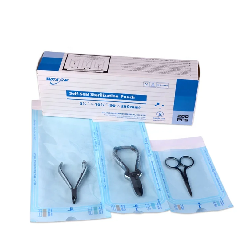 
Medical paper+PET/CPP Film Material Disposable sterilization self-sealing pouch 