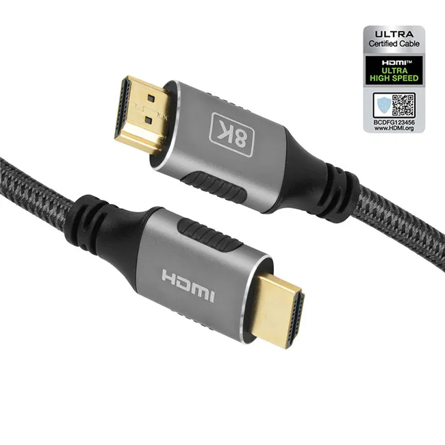 Customized HDMI Cable 8k 60hz 120hz Ultra High Speed 48gbps HDMI Cable 2.1 Version Resolution Dynamic Hdr 8k HDMI Cable