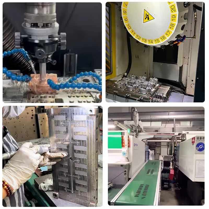 Custom Two-Color Shot Mold ABS Plastic Electronic Mould Overmolding 2K Parts Injection P20 Material Hot Cold Runners Polishing