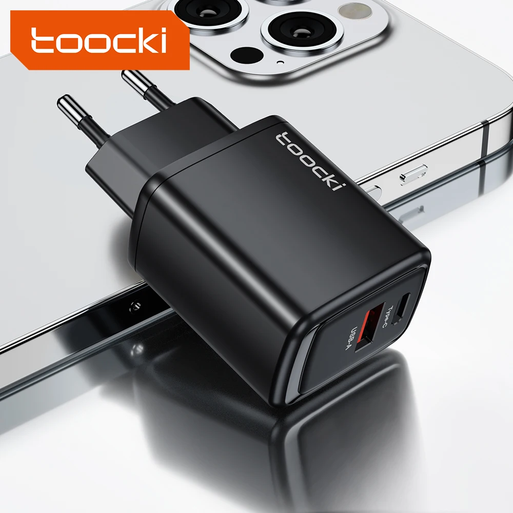 Toocki 20w A+C dual port charger the charger for iphone huawei samsung