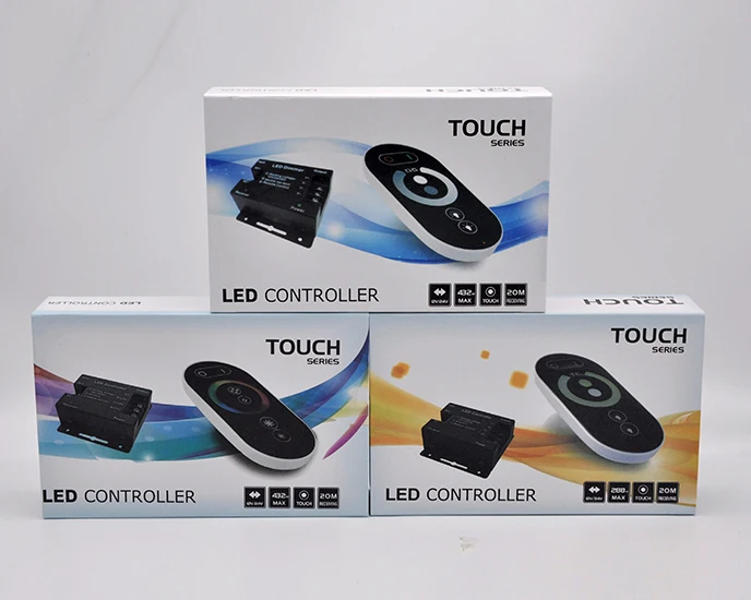 2.4G RF Wireless RGB CCT 12V Receiver and Remote Lighting Controller Dimmers Kit for LED Strip Light