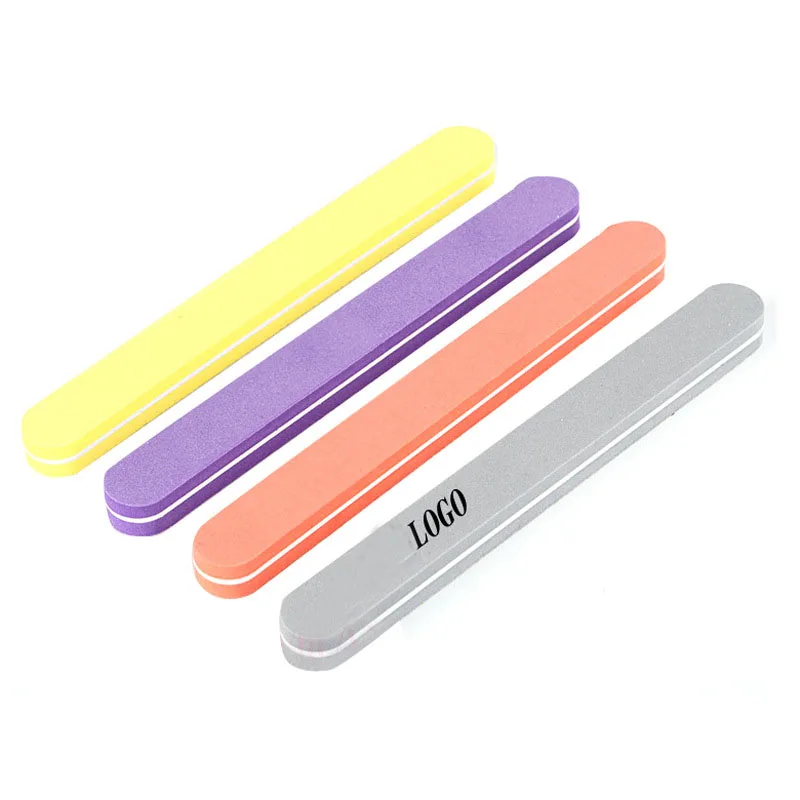 Bview Tools Wholesale Straight Round Sponge File Nail Double Sided Grinding Polished File For Nail Cleaning 100/180