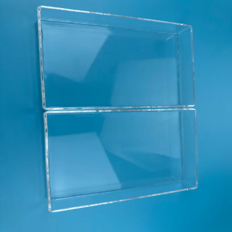 Custom high temperature corrosion resistance test petri dish quartz glass square cylinder