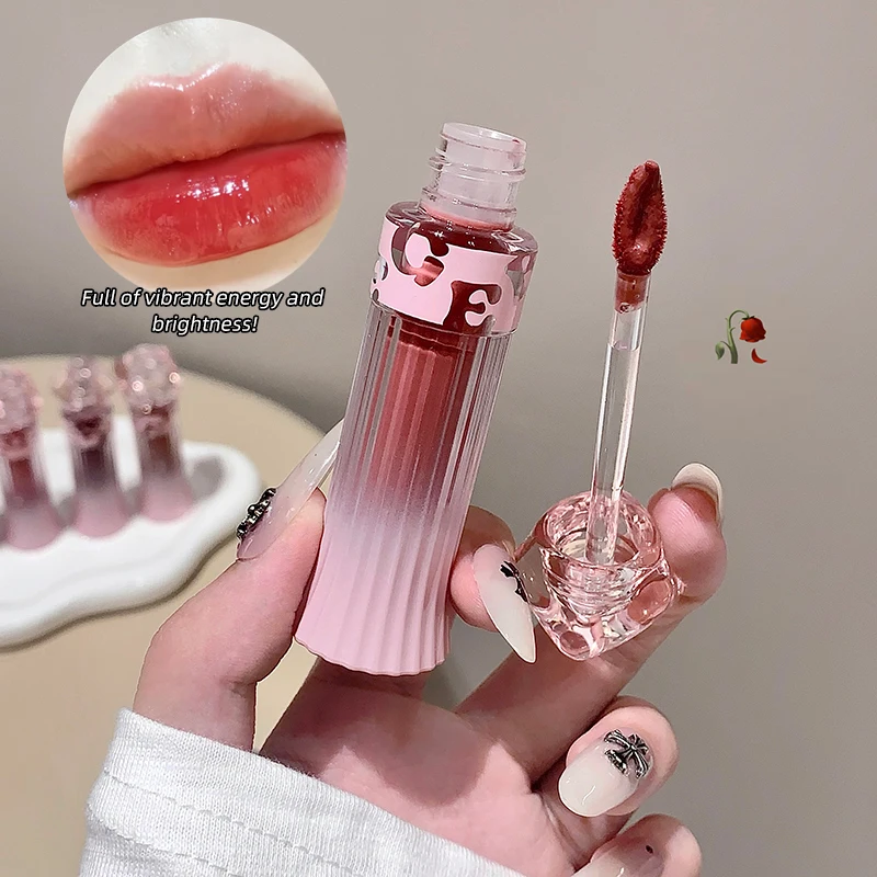 Набор блесков для губ GEGE BEAR Charming Pink Shimmer: водный блеск нелипкий увлажняющий тинт