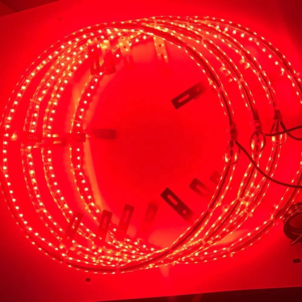 Светодиодные кольцевые светильники для колес, 4 шт., 17 дюймов, IP68 Pro, RGB, цвет мечты, гонящийся за синими зубьями