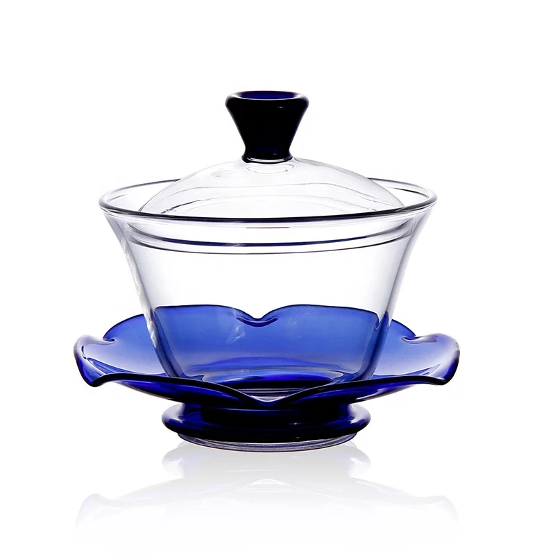 Китайская традиционная стеклянная чашка Gaiwan элегантный стеклянный чайный набор для кунг-фу Китая Gongfu Chadao термостойкие чайные инструменты