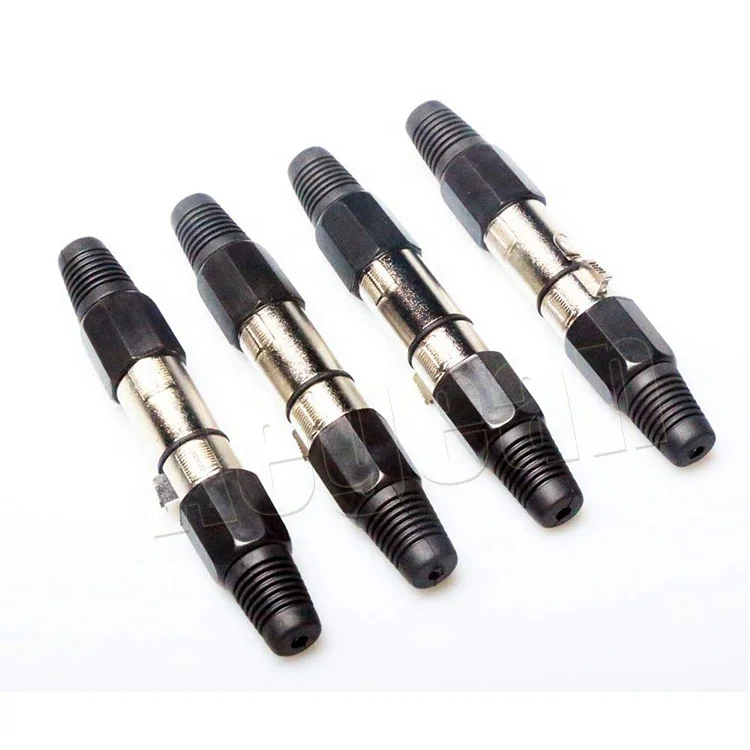 Pack of 4 Sets 3-Pin XLR Male Female Cannon Head For DMX Signal Wire Wired Microphone Cable Connection