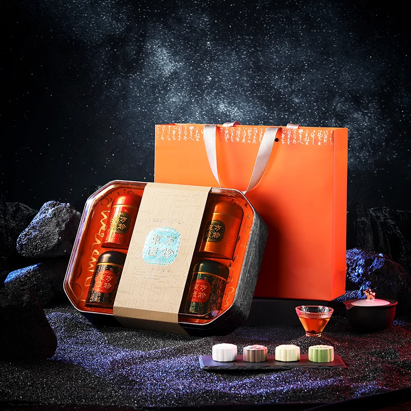 Chinese suppliers Custom Design Logo Printing box Octagonal Paper insert Moon cake Gift Packaging Box  party gift