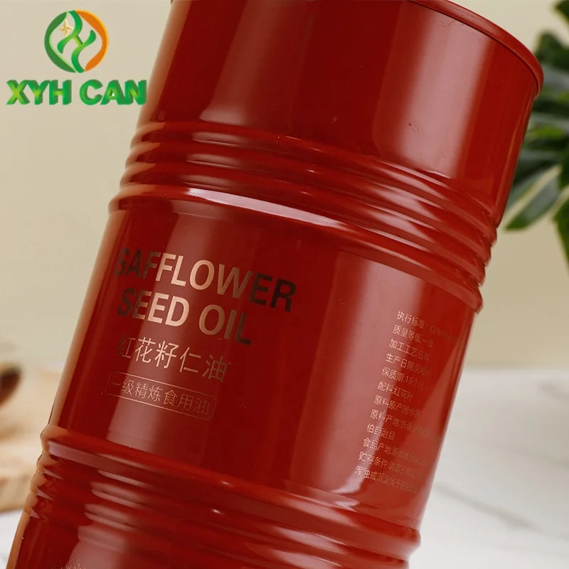 Food Grade Empty Rectangle Round Metal Can For Olive Oil Packaging Tin Can