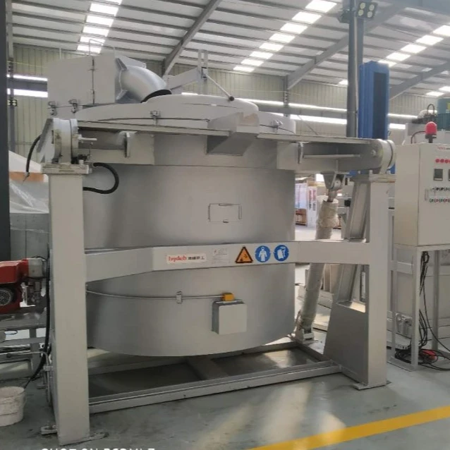 800KG Gas fired hydraulic titlling melting & holding crucible indication furnace