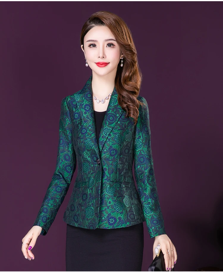 High end embroidery coat female 2022 clothes new Korean OL long sleeved Suit Jacket Women