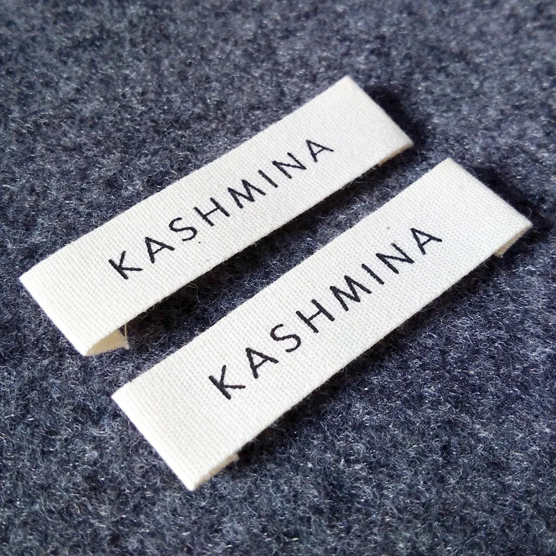 Пользовательские моющиеся этикетки и наклейки для одежды из хлопчатобумажной ткани с серийным номером