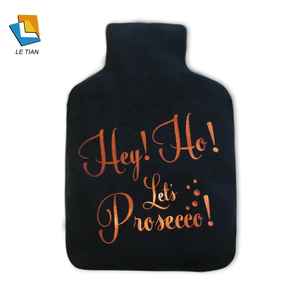 hot water bottle with plush cover eco-friendly material nature rubber