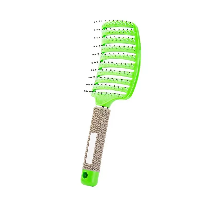 Factory direct supply of large curved combed pig mane massage makeup combs with curly hair, multifunctional curved ribbed combs