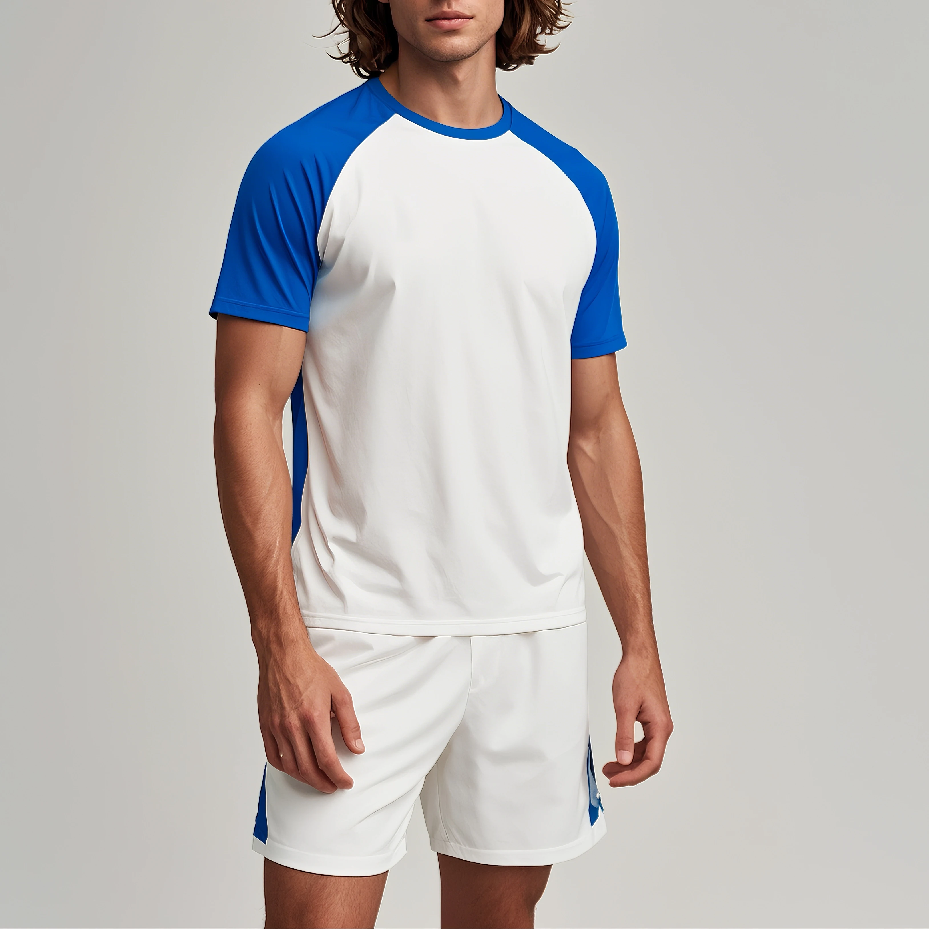 Luckpanther Summer Slim Fit Style Breathable Short Sleeve Contrast Color T Shirt Sports Casual T-shirt