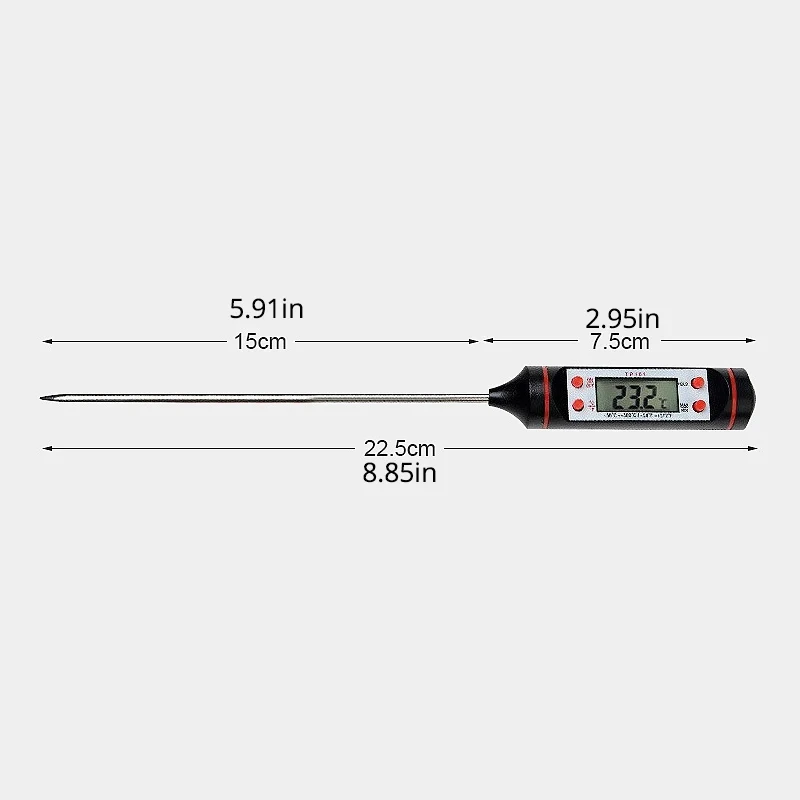 Portable Digital Kitchen Thermometer BBQ Meat Water Oil Cooking Electronic Probe Food Oven Thermometer WT-1 With Tube