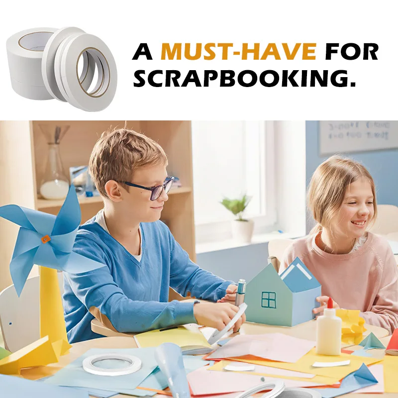 High Quality Embroidery Adhesive Double-Sided Paper Tissue Tape Coated with Silicone for Crafts and Home