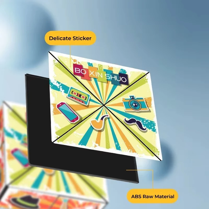 High Quality 3D Magic Geometric Stereo Cube Wholesale Folding Magnetic Magic Cube Toy