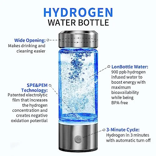 Hydrogen Water Bottle Portable rechargeable Hydrogen rich Water Ionizer Machine Hydrogen Water Generator Glass Health Cup