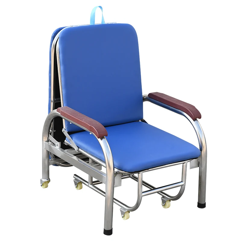 China Factory Price Portable Folding Hospital Sleeping Chair Patient Room Medical Accompany Chair