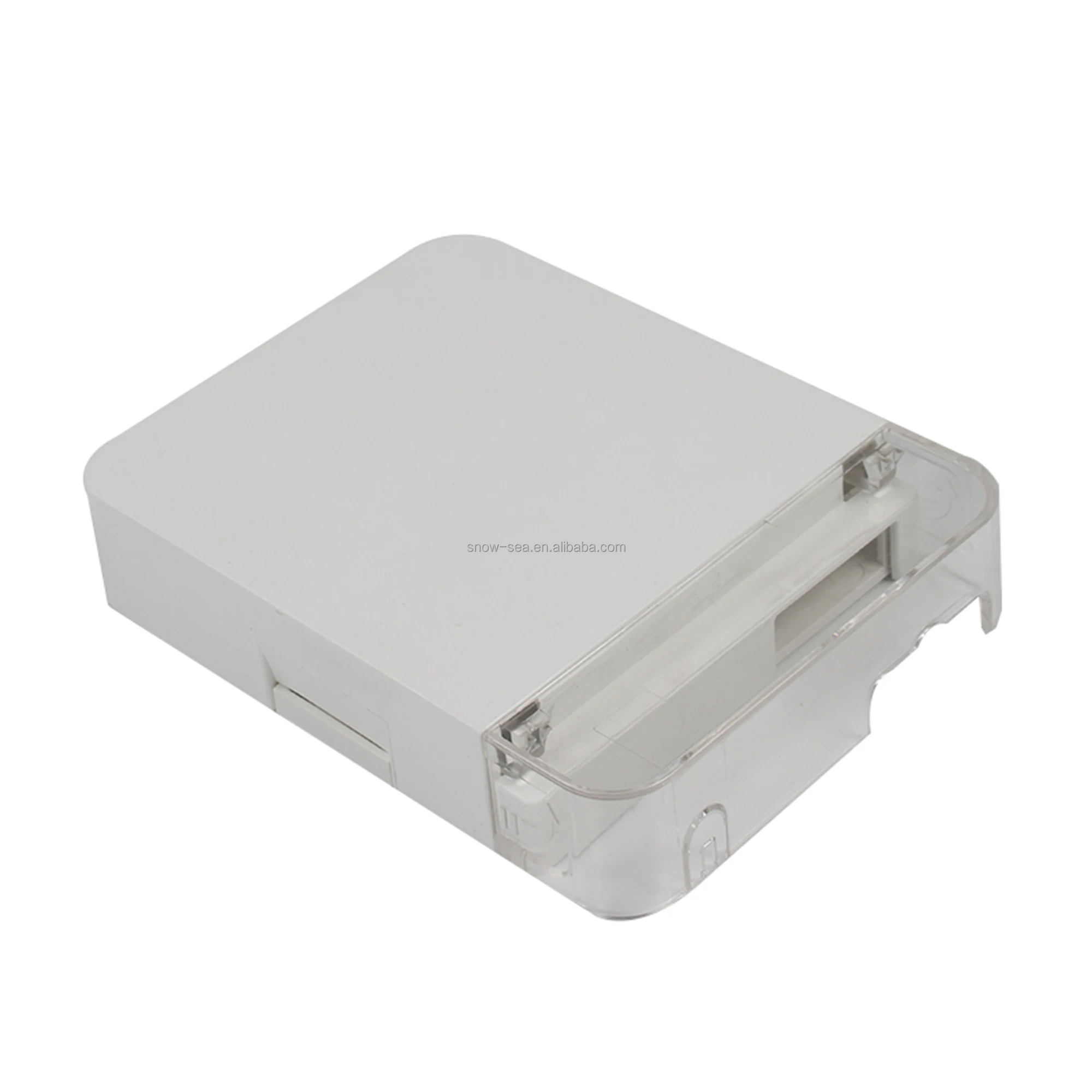 1 In 2 Core SC Duplex Out FTTH Indoor Mini Optical Distribution Box with Transparent Closure Door