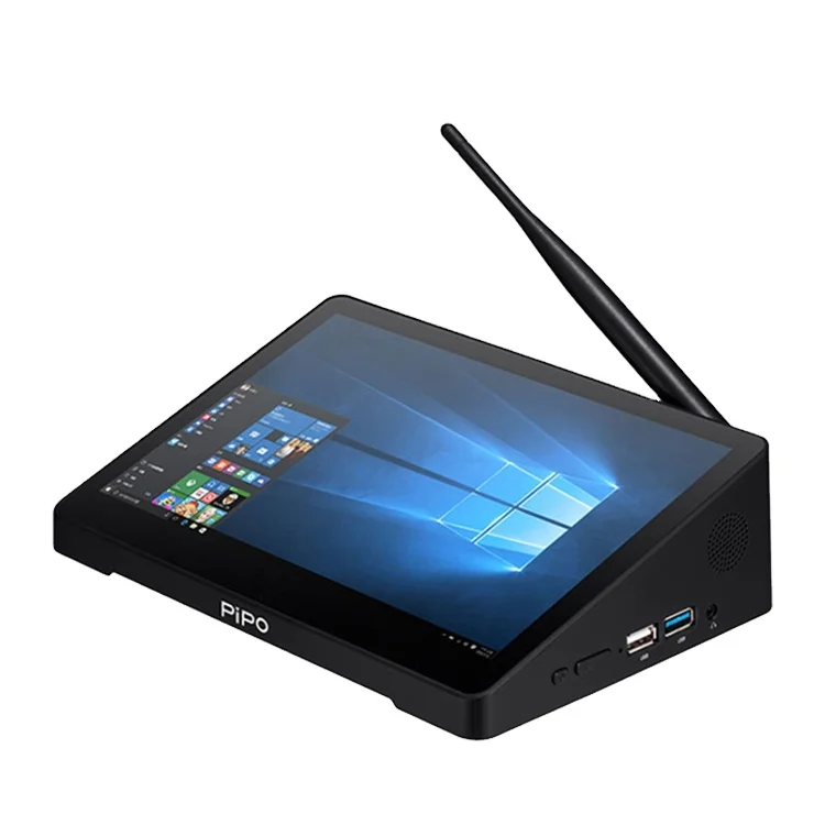 PIPO Fanless Mini PC Computer Desktop J4125 Mini PC with RS232 Lan Industrial Computer 10.1inch 6GB 64GB