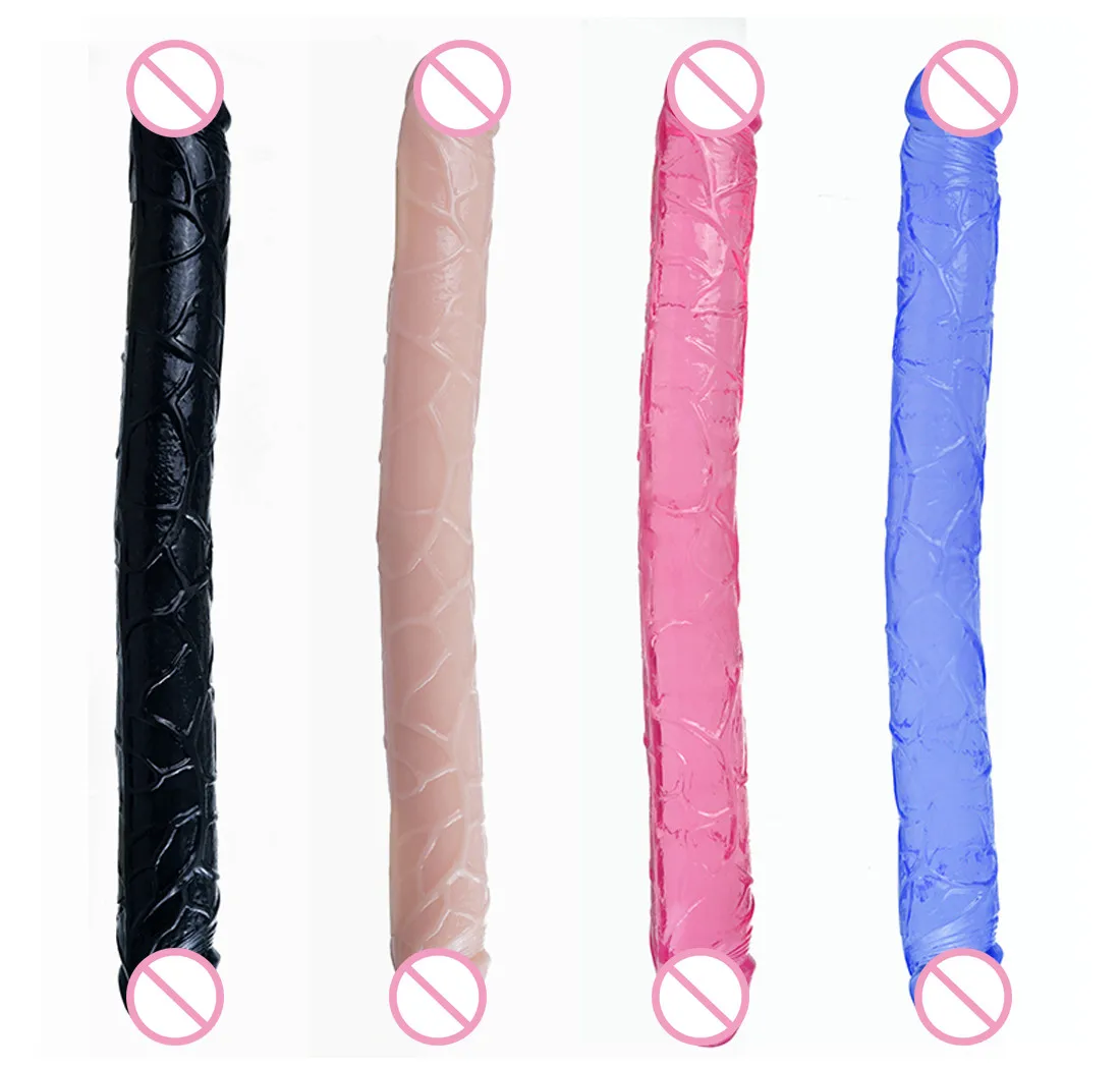 high quality bendable wholesale price adults female masturbation flexible simulation double-headed manual penis dildo toys