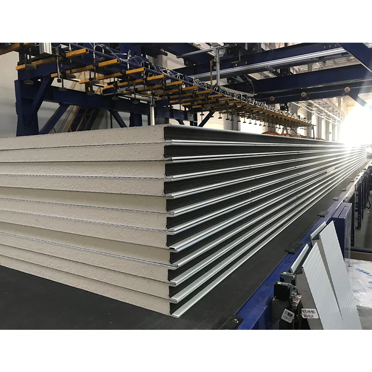 Lightweight durable PU insulated sandwich panels for freezer cold storage room