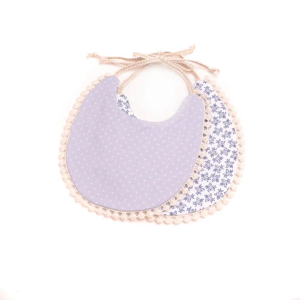 Beautiful baby bibs ramie and cotton fabric soft infant bandana bib for 0-5 years