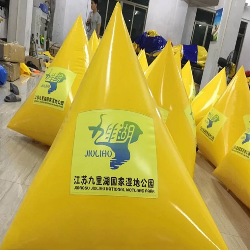Custom Logo Durable PVC Inflatable Long Water Marker Buoy Pontoons Tubes For Waterpark