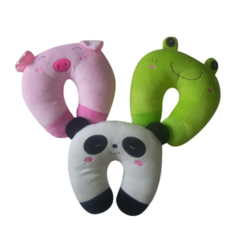 JM8086 Plush Frog U-Shape Neck Pillow
