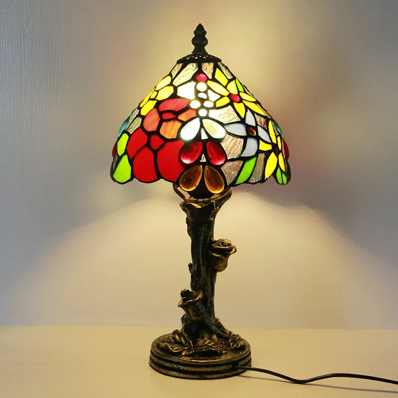 Настольная лампа Tifani Lampen Tifany Lamparas De Mesa дизайн ретро стекло витражи Da Tavolo 8 дюймов Тиффани настольные лампы